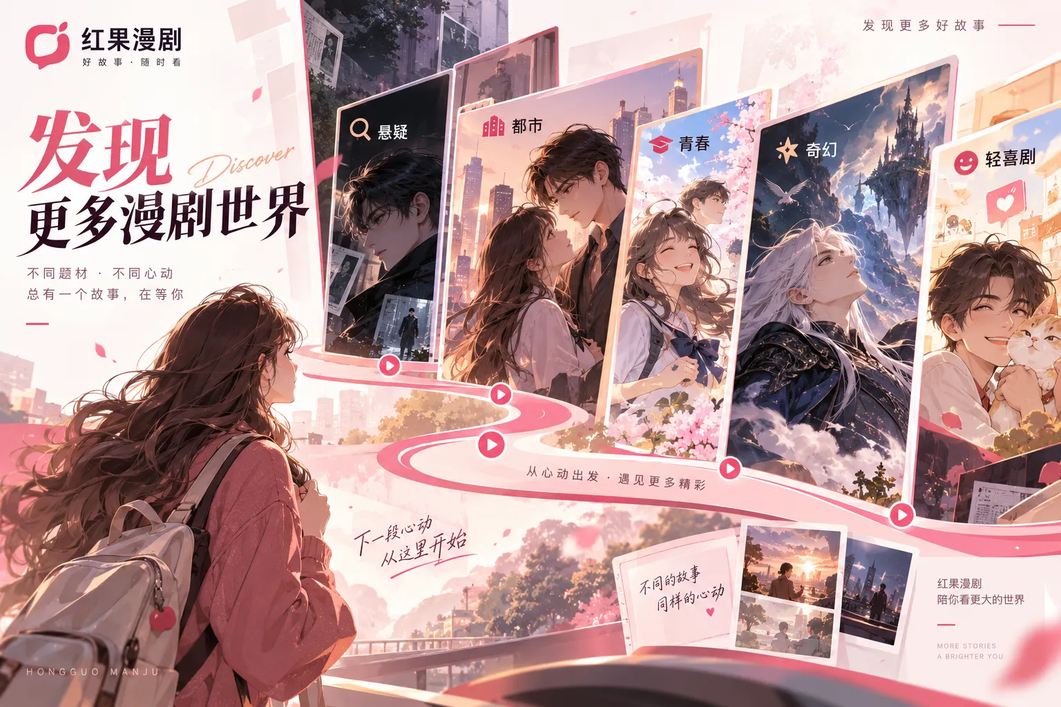 红果漫剧网页版浏览界面示意